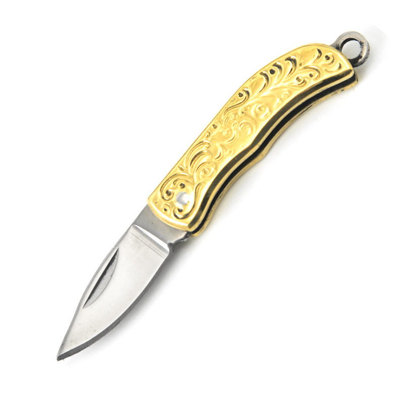 Factory direct sales of stainless steel portable handcrafted brass mini pocket knives, keychains, folding knives and portable knives undefined
