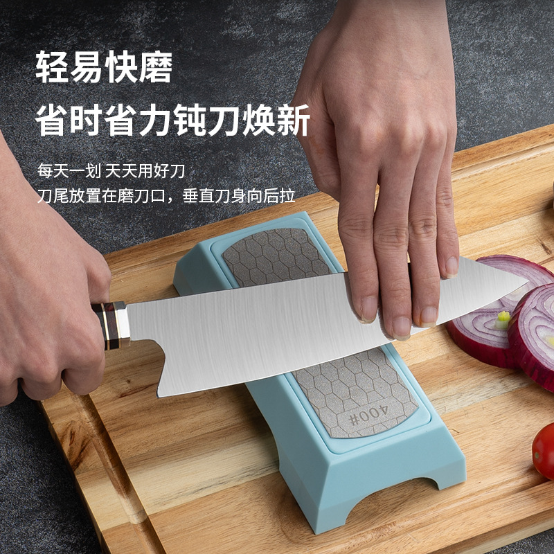 A 400-mesh and 1000-mesh double-sided rapid knife sharpening tool with a bracket for fixed knife sharpening details Picture