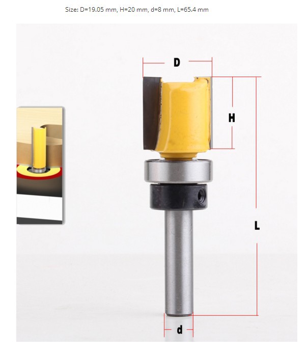 8MM profiling trimming tool 1-4pc straight edge profiling milling cutter export AliExpress Amazon engraving machine milling cutter promotion undefined