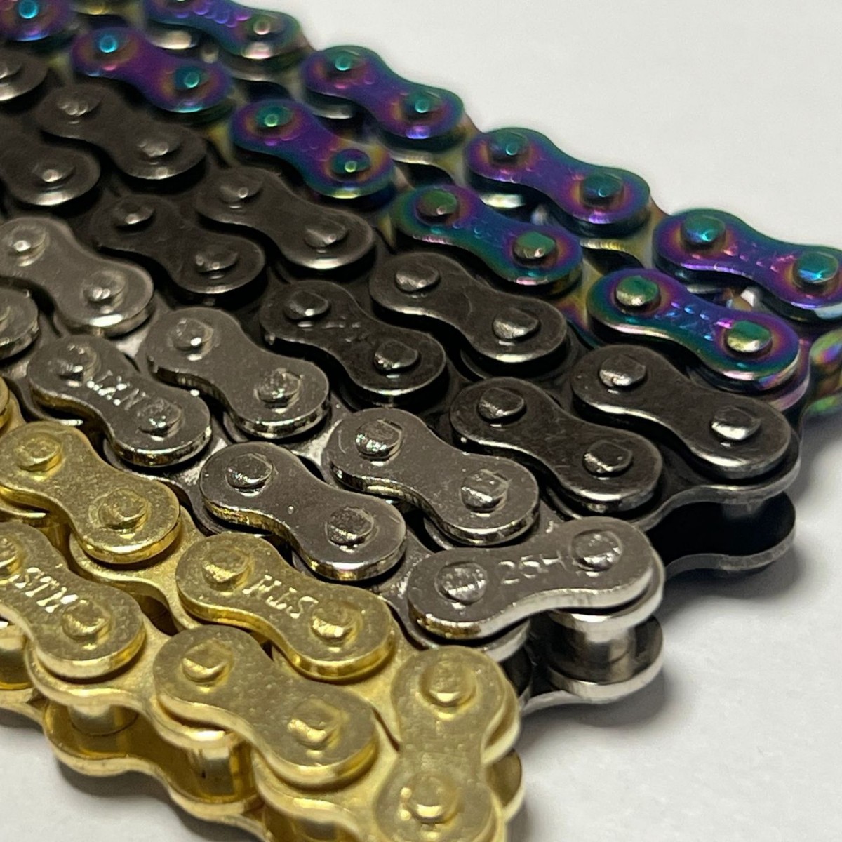 【 Tiefeng 】25H/04C model chain precision roller chain is available in four colors: gold, silver, black and dazzling colors Application Scenario