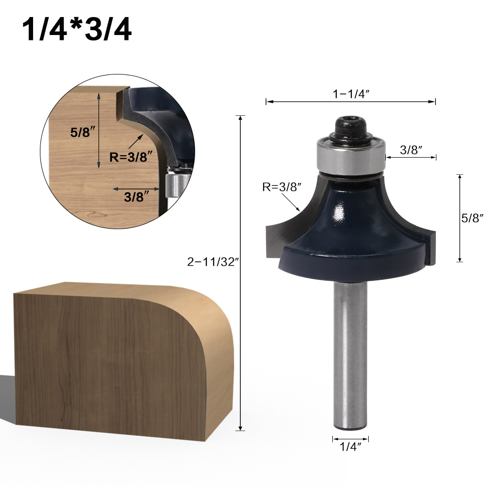 1/4 fillet knife, commonly used fillet knife, high-end alloy fillet knife, trimming machine tool head, R corner knife Application Scenario