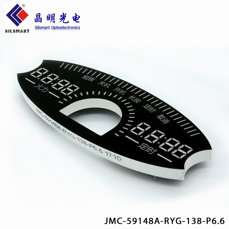 LCD liquid crystal display screen, irregular-shaped cut corner color segment code liquid crystal screen, high-brightness digital screen, led digital tube color screen details Picture