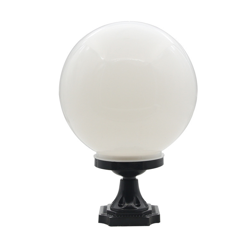 Wholesale led column head lights, fence lights, spherical column lights, garden lights, engineering fence lights, ordinary acrylic lampshades Item Picture