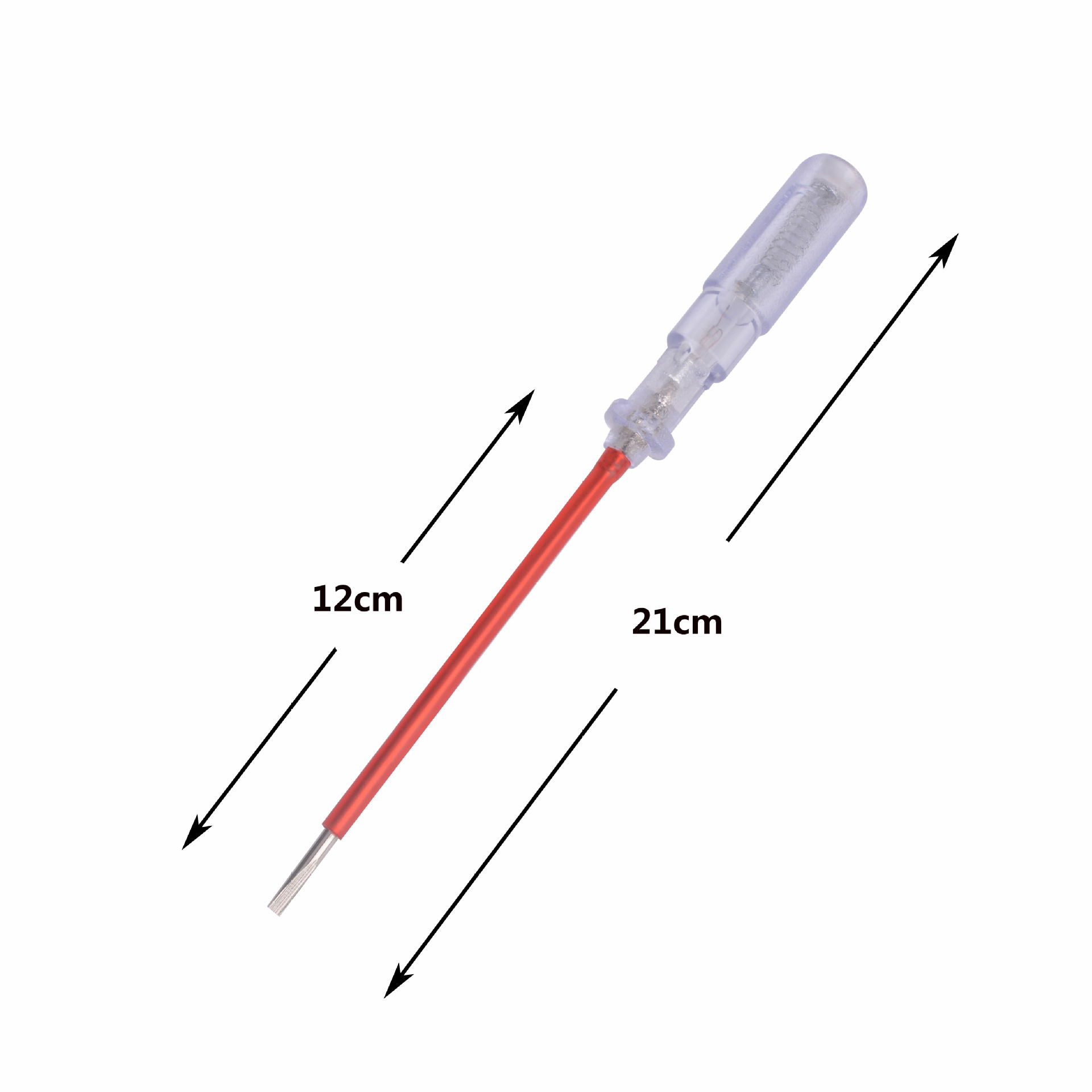 Household multi-functional voltage tester, screwdriver, screwdriver voltage tester, copper voltage pen cap, one-digit voltage tester Specification drawing