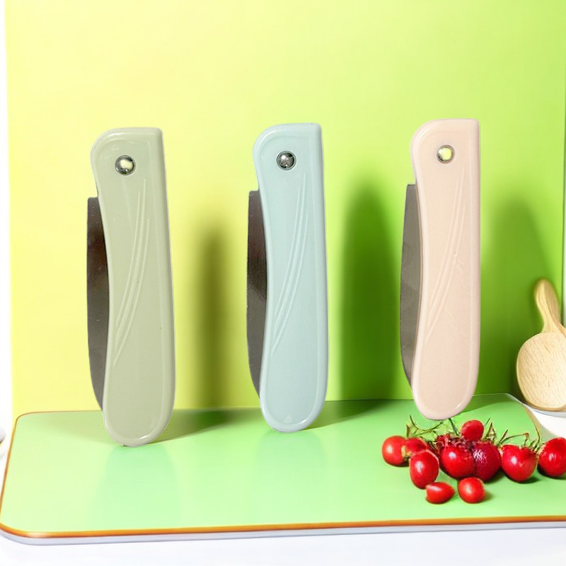 Stainless steel folding fruit knife, portable peeler, fruit peel knife, household folding knife, fruit knife, and fruit knife details Picture