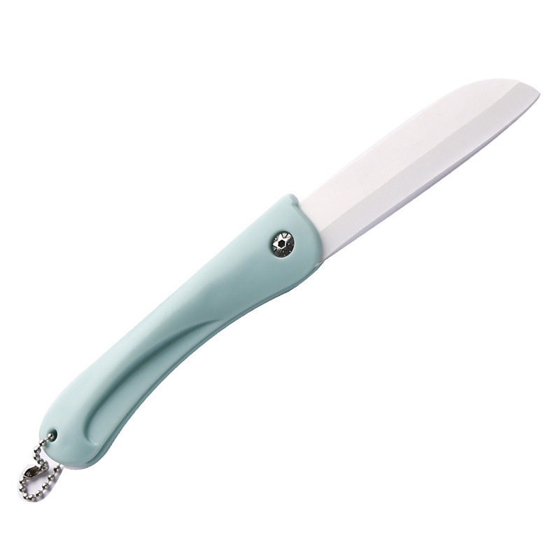 Ceramic fruit knife, household portable folding knife, kitchen vegetable and fruit knife, multi-functional peeler small knife Item Picture