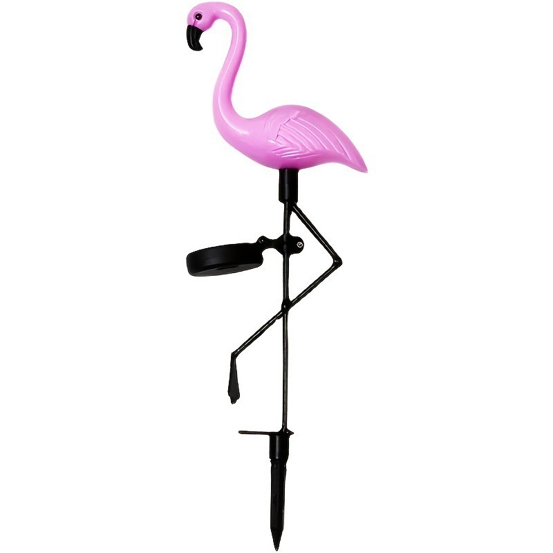 Simulated solar flamingo one-drag three-place plug-in light outdoor villa garden courtyard lawn decorative landscape light Item Picture