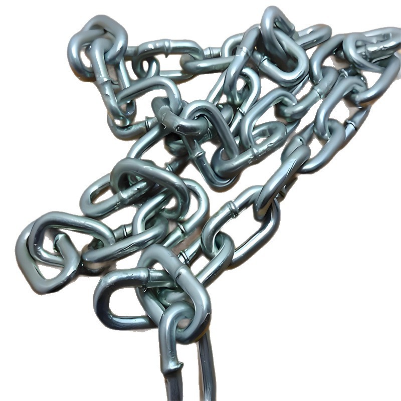 Hot-dip galvanized chain in stock wholesale, anti-theft guardrail 3mm - 20mm g30 galvanized chain, stainless steel manufacturer Item Picture