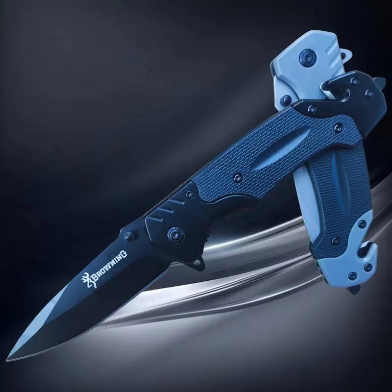 Outdoor folding knife, wilderness survival knife, multi-functional knife, folding knife with lock, camping home sharp straight knife, outdoor knife undefined