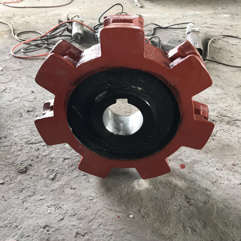 Scraper conveyor 45# steel sprocket cast steel circular ring industrial transmission sprocket scraper conveyor sprocket gear six-tooth details Picture
