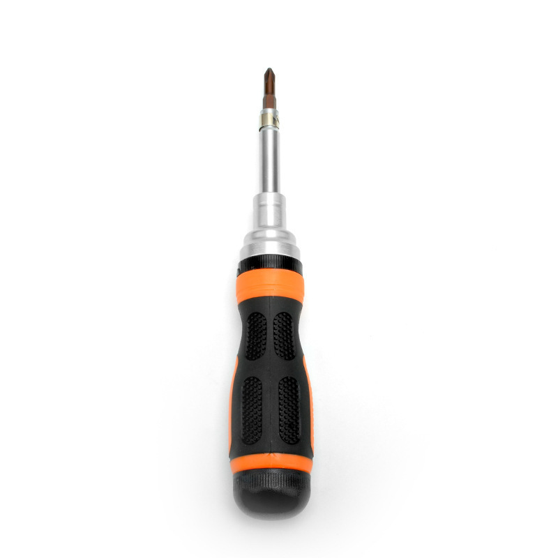 Ratchet magnetic dual-purpose screwdriver set, one-head dual-purpose extension and reduction screwdriver, screwdriver taper, ratchet star screw screwdriver bit Item Picture