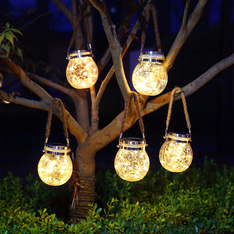Solar lamps, villa courtyard decoration, garden arrangement, yard balcony, outdoor household waterproof hanging tree lights, night lights full figure