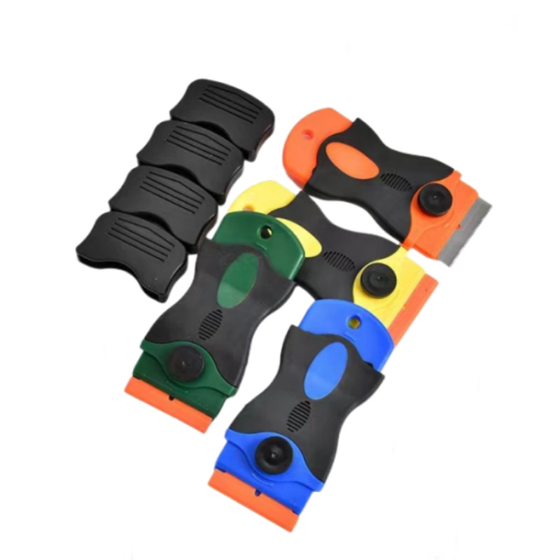 Glue removal and cleaning single-head scraper, multi-functional glass scraper, digital film application tool, plastic blade, metal blade Item Picture
