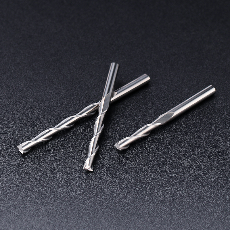 Wholesale of cross-border best-selling 4MM, 6MM, 6.35MM, 10MM 2-edge flat-bottom milling cutters and CNC woodworking engraving tools details Picture