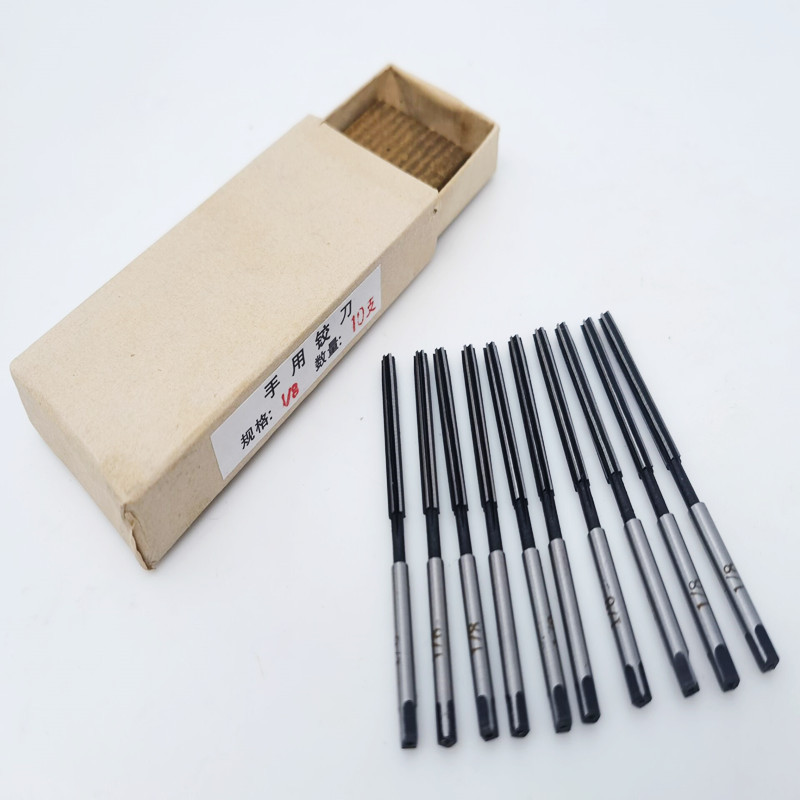 British and American handcrafted reamers, brownish-red 9SiCR straight handle reamers, non-standard 1/8, 1/4, 1/2, 5/8, 3/4 manufacturers Specification drawing