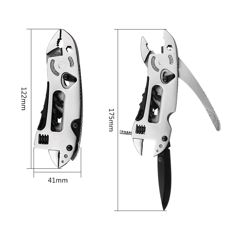 Wholesale outdoor camping common pliers, multi-purpose tool pliers, outdoor wrench tool sets Specification drawing