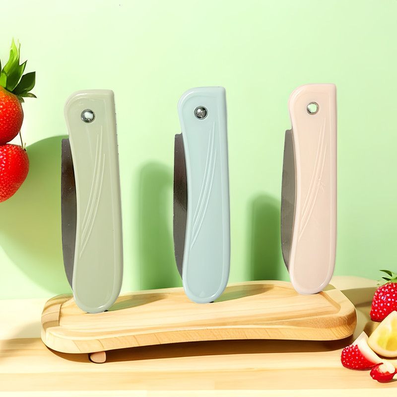 Stainless steel folding fruit knife, portable peeler, fruit peel knife, household folding knife, fruit knife, and fruit knife full figure