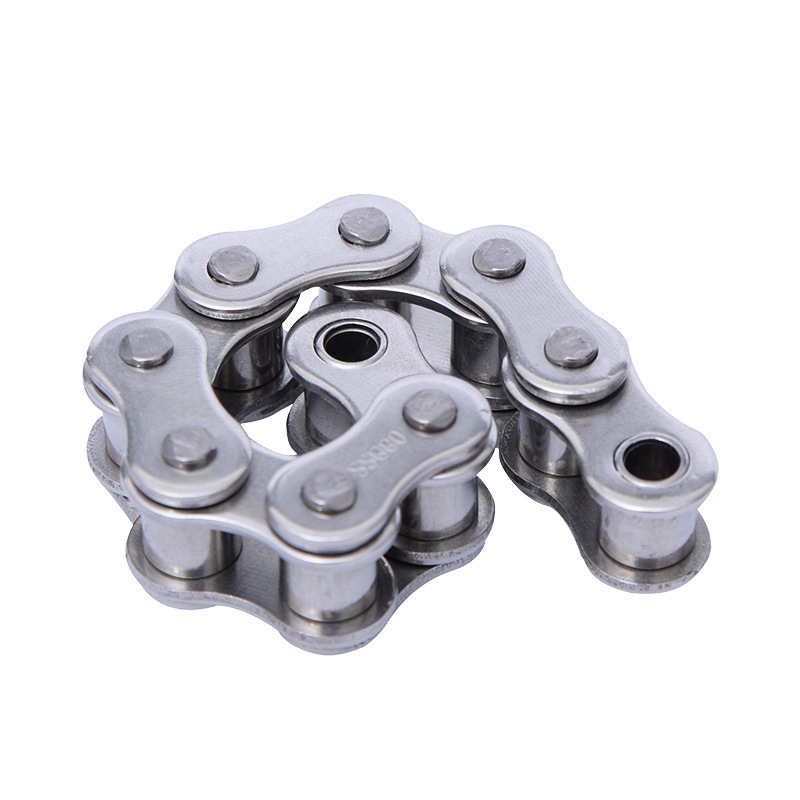 08B supplies 304 roller chains, industrial stainless steel chains, precision single-row and double-row short-pitch roller conveyor plates Item Picture