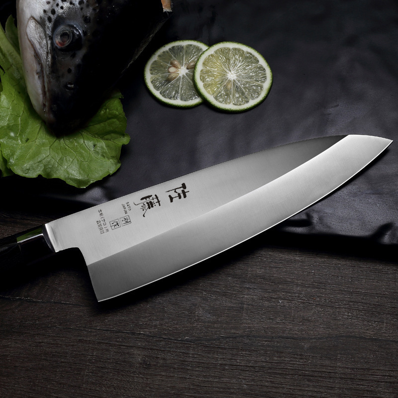 Japanese fish head knife, sashimi cooking knife, salmon special knife, willow blade knife, sashimi sushi knife, fish head knife Specification drawing