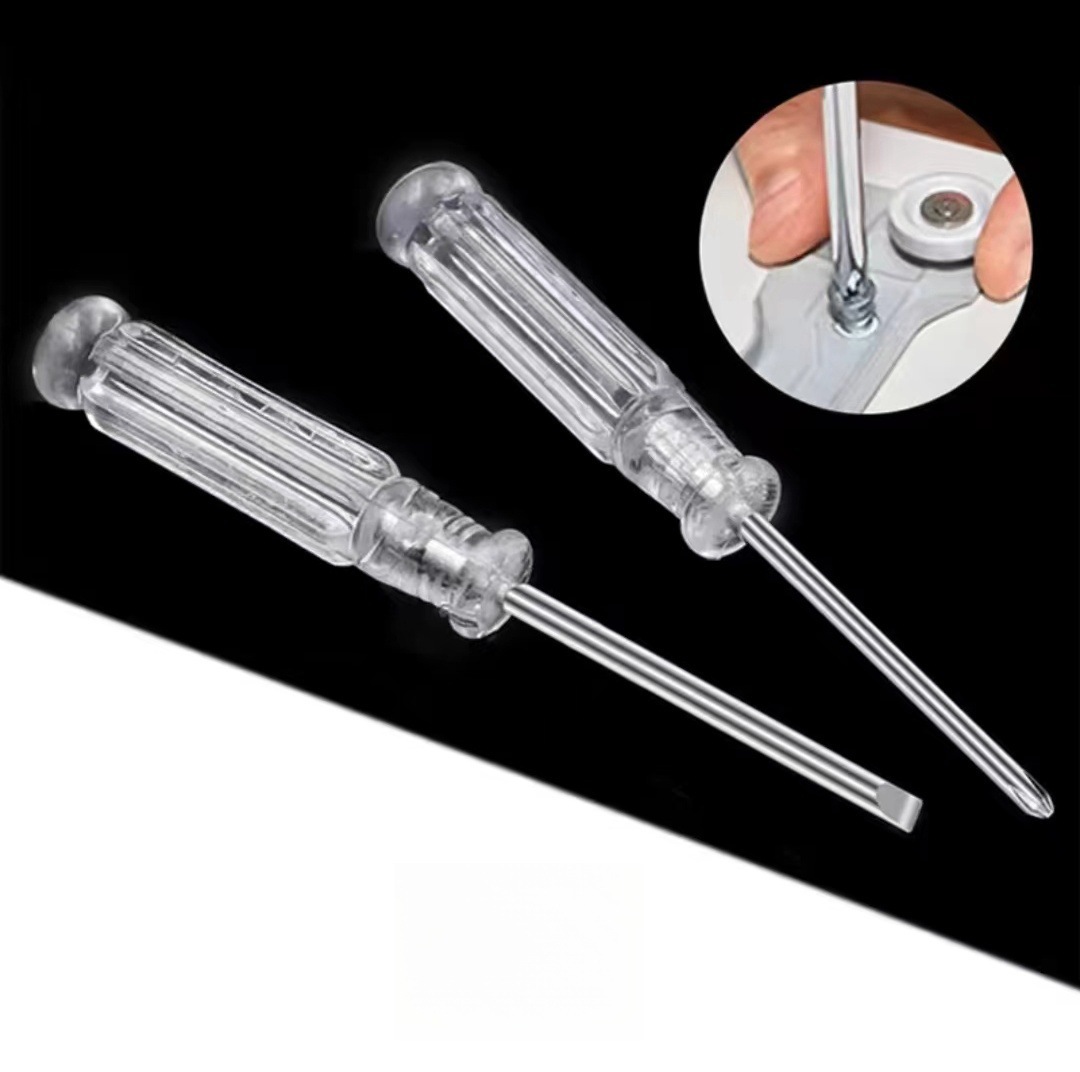 95mm crystal 3.0 cross-head screwdriver, 3.0mm transparent 125mm cross-head screwdriver full figure
