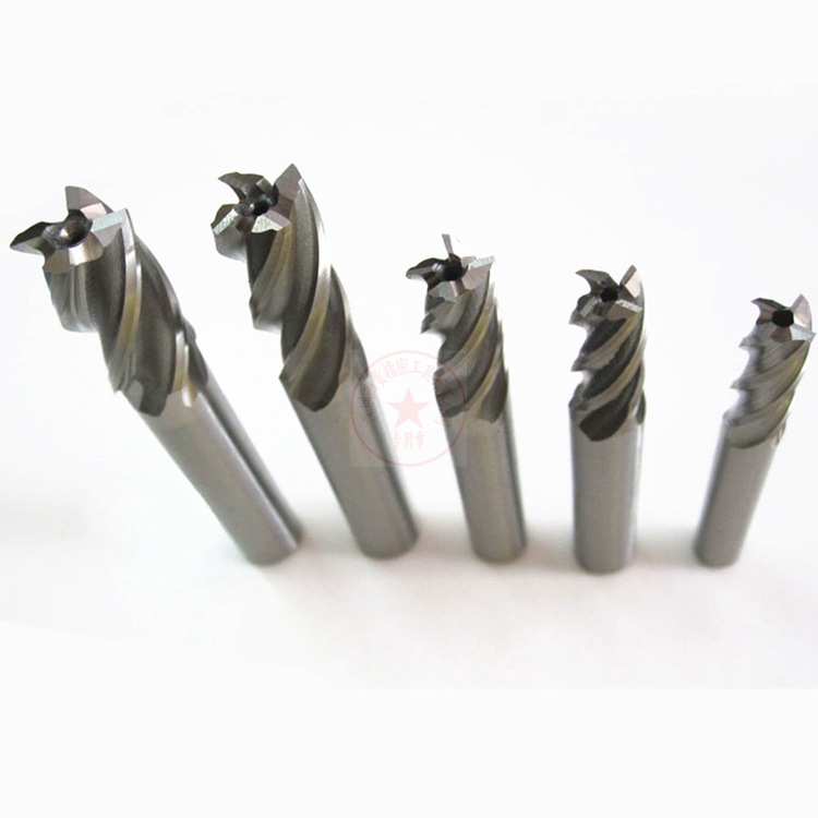 A set of 5 sets of 4-edge Southwest white steel milling cutters, 5 sets of HSS high-speed steel straight shank end mills, and 5 pieces of metal drill bits and milling cutters details Picture