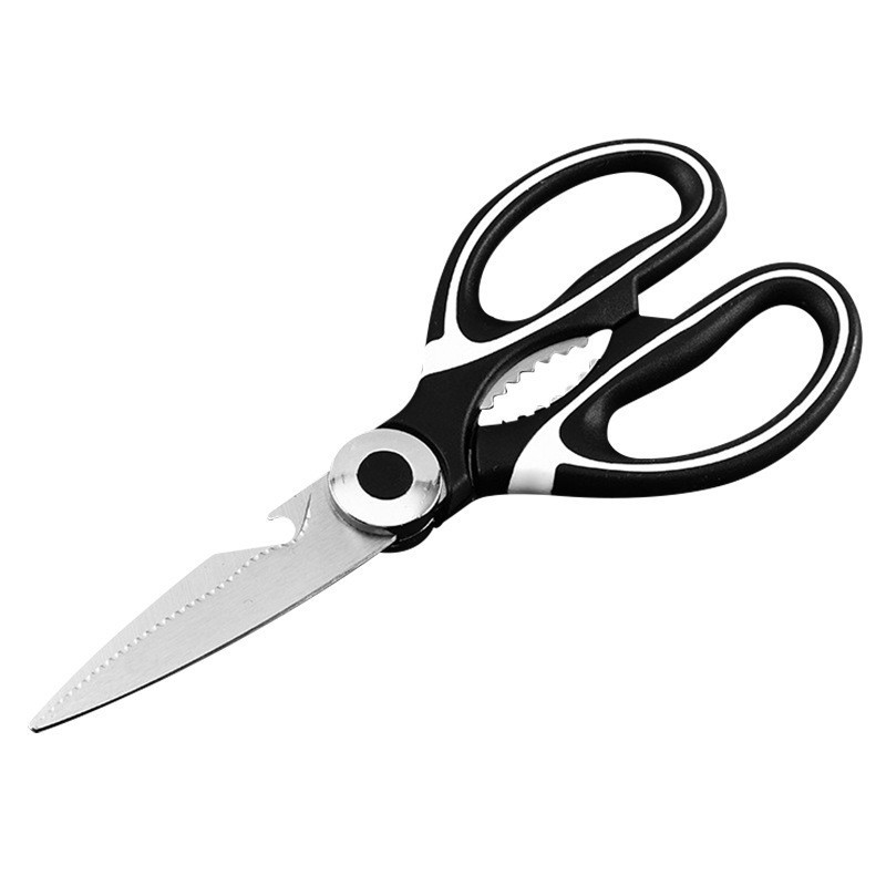 One-piece food scissors, powerful chicken bone scissors, multi-functional sharp meat scissors, household scissors, electroplated panda scissors Item Picture