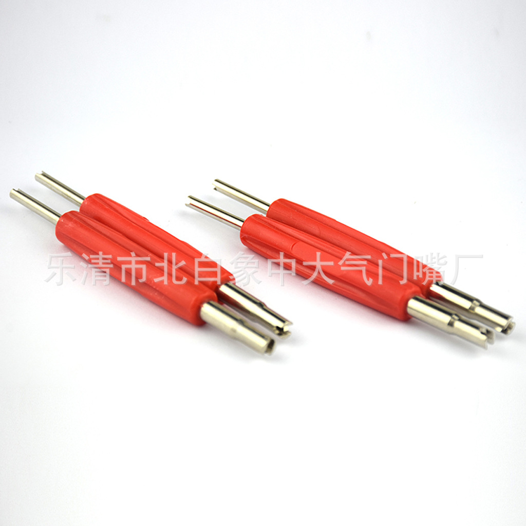 Double-head valve core screwdriver, valve core and valve stem tightening tool, screwdriver, air conditioner valve core disassembly tool Item Picture