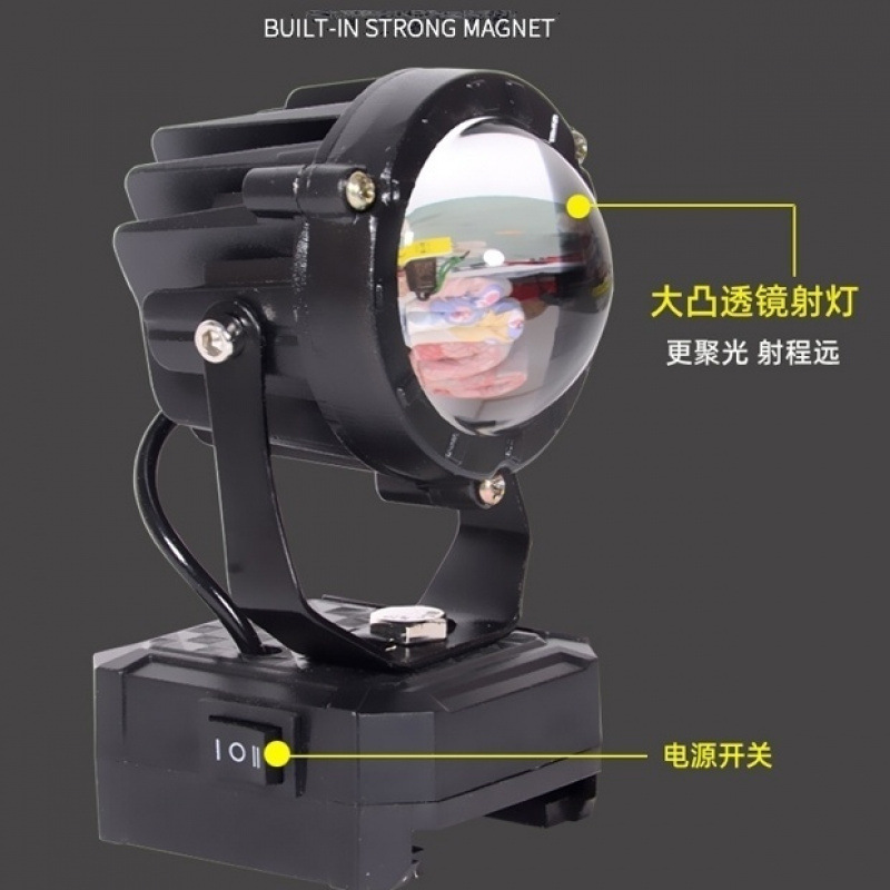 Lithium battery outdoor lights, fishing lighting, lithium battery floodlights, searchlights, ultra-bright laser lights, laser lights, and spotlight details Picture