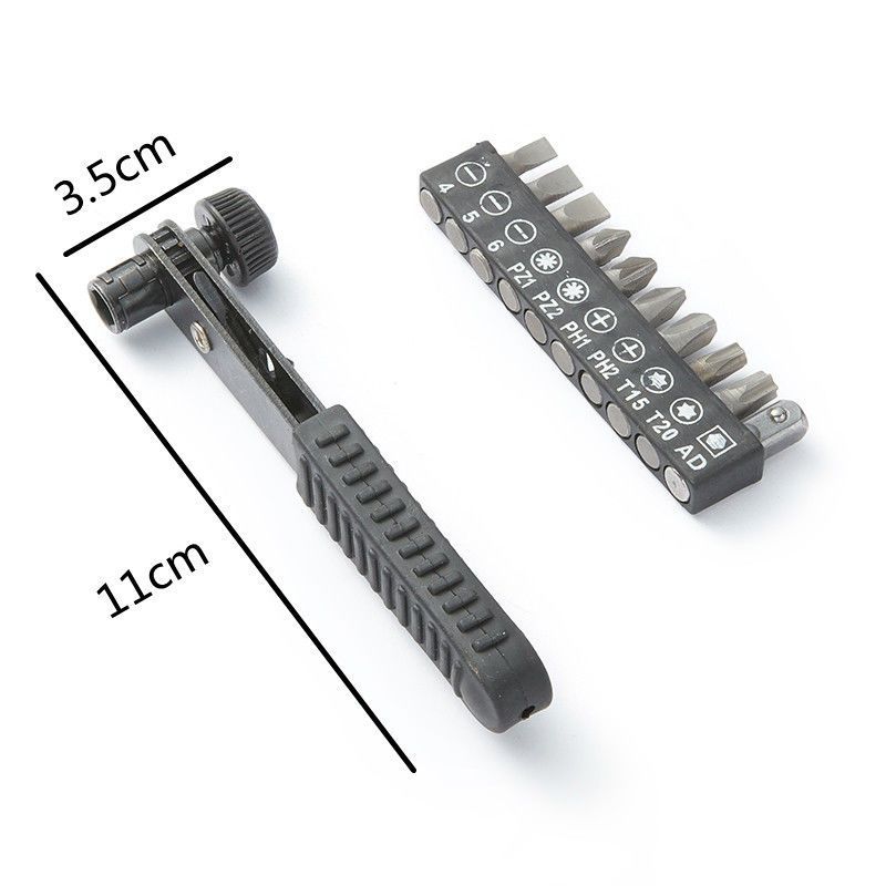 Mini simple quick ratchet wrench 1/4 air screwdriver 6.35 forward and reverse right-angle turning screwdriver tool Specification drawing