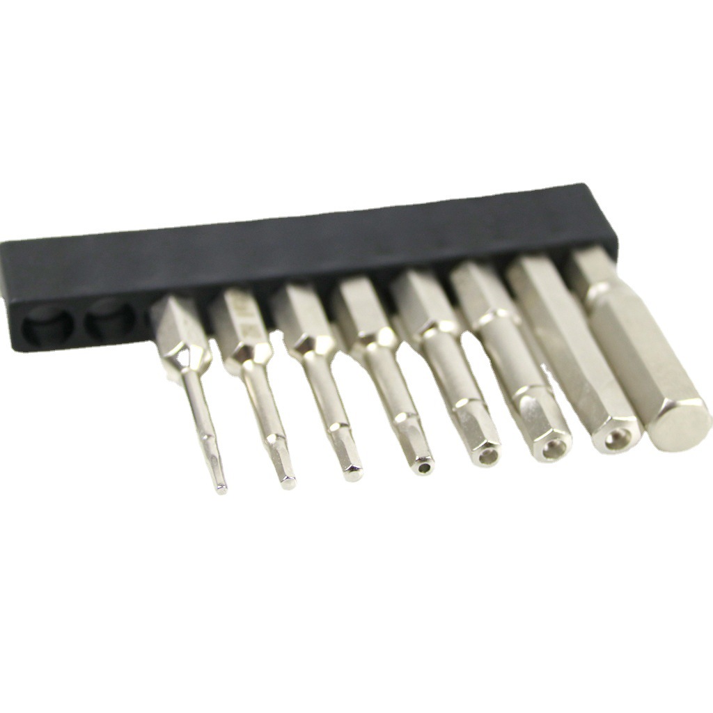 Hexagon socket middle hole screwdriver bit with magnetic electric air screwdriver nozzle, multi-functional 6.35mm air screwdriver bit Item Picture