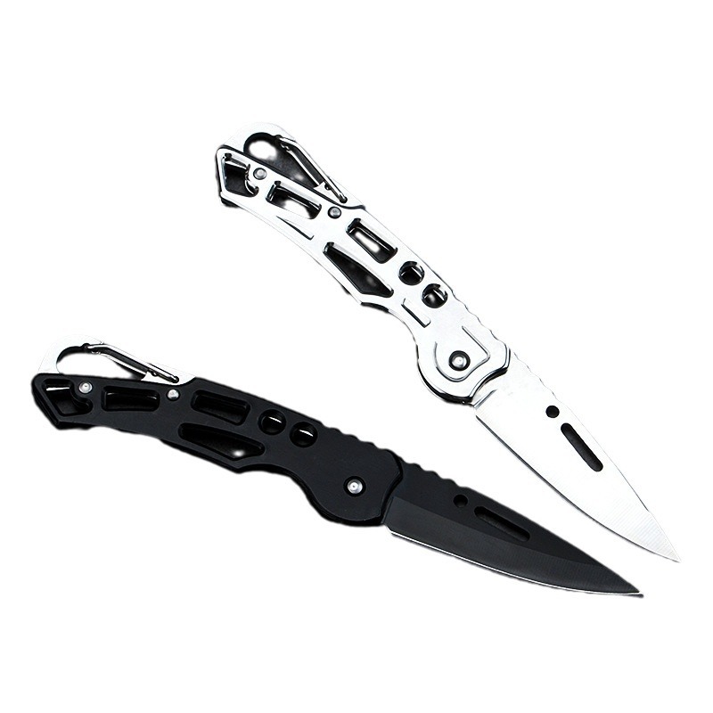 Outdoor folding knife, stainless steel fruit knife, EDC portable keychain folding knife, multi-functional pocket knife Item Picture