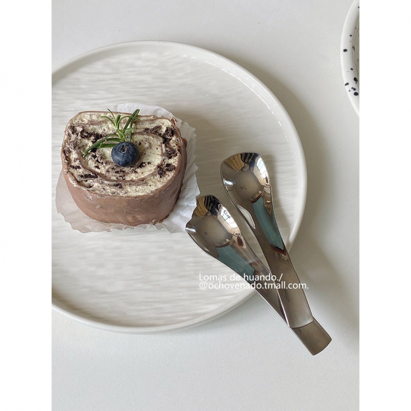 Korean InS-style pudding yogurt spoon, stainless steel 304 dessert cake spoon, breakfast spoon, short-handled restaurant spoon, rice spoon Specification drawing