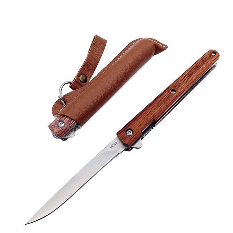 Factory high-hardness stainless steel folding knife, portable mini pocket, wooden handle magic pen, outdoor knife, sharp fruit knife undefined