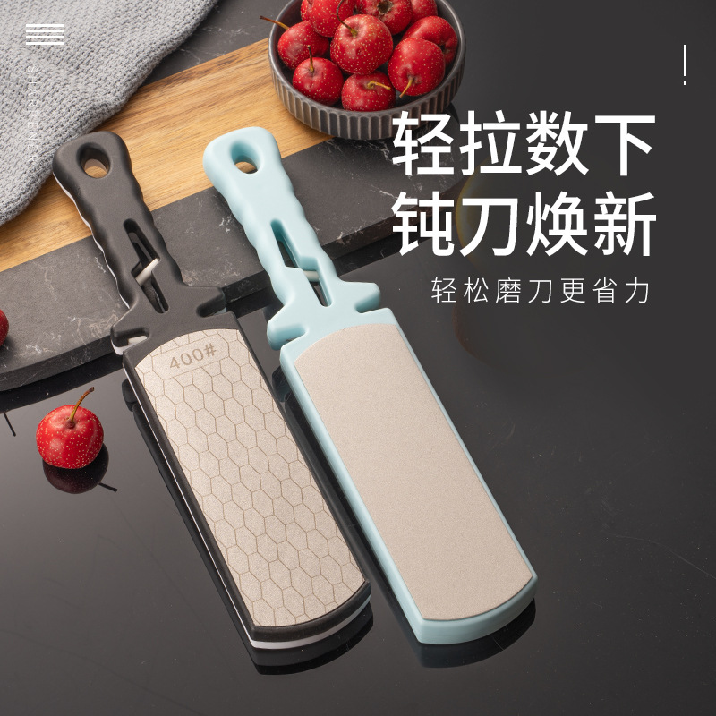 The manufacturer's 400-mesh diamond sand kitchen knife whetstone is a magic tool for household kitchen multi-functional knives and diamond knife sharpeners details Picture