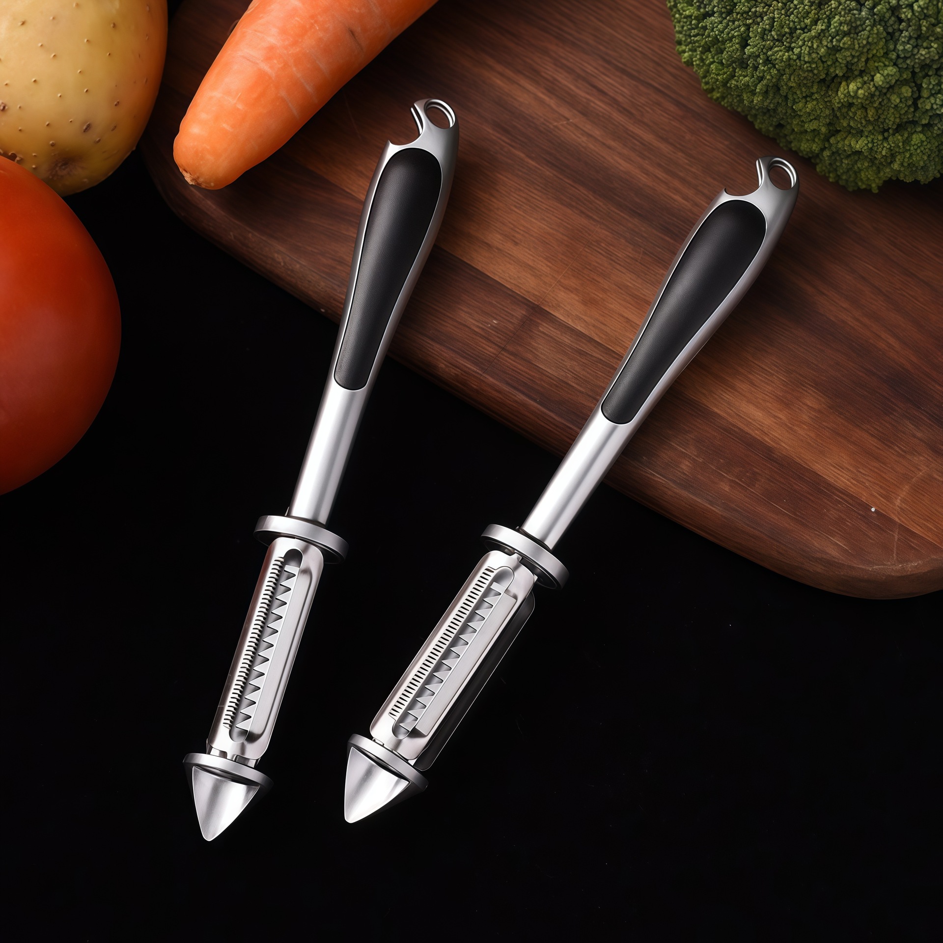 Multi-functional stainless steel peeler, peeler, fruit knife, household kitchen melon peeler, vegetable and fruit peeler, five-in-one details Picture