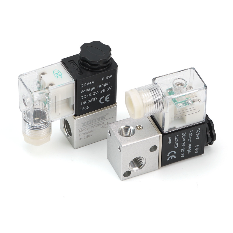 Pneumatic solenoid valve 2V025-08, electronic valve AC220, two-position two-way three-way DC24V, switch 3V1-06, normally closed Item Picture