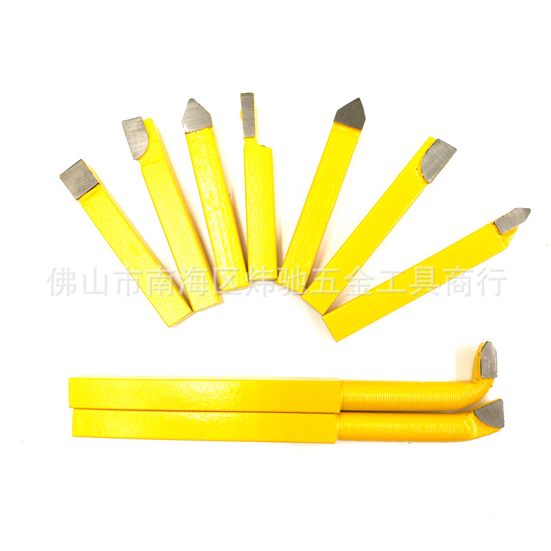 Welding alloy turning tools, yellow small flying tools, instrument lathe, small turning tools 8*8, 10*10, 12*12, 16*16 details Picture