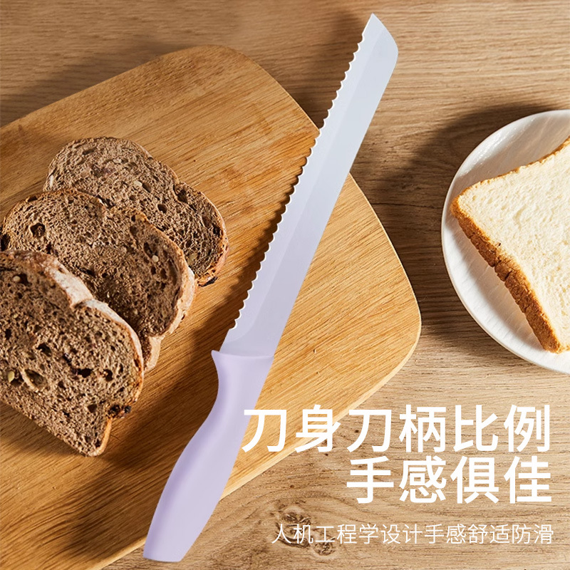 In stock: stainless steel bread knives, ceramic fruit knives, cake knives, ham knives, sharp-toothed watermelon knives, long cheese knives Application Scenario