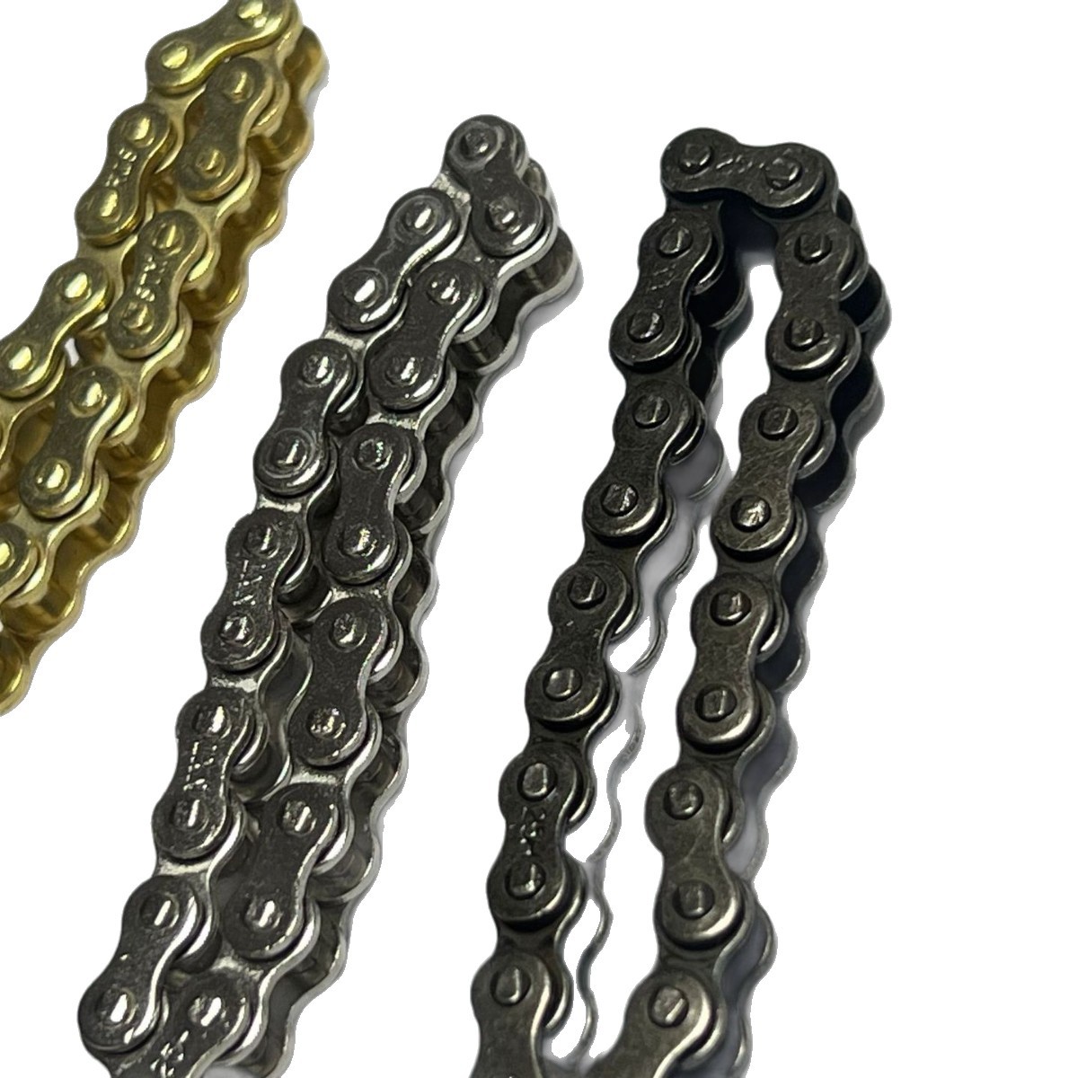 【 Tiefeng 】25H/04C model chain precision roller chain is available in four colors: gold, silver, black and dazzling colors Item Picture