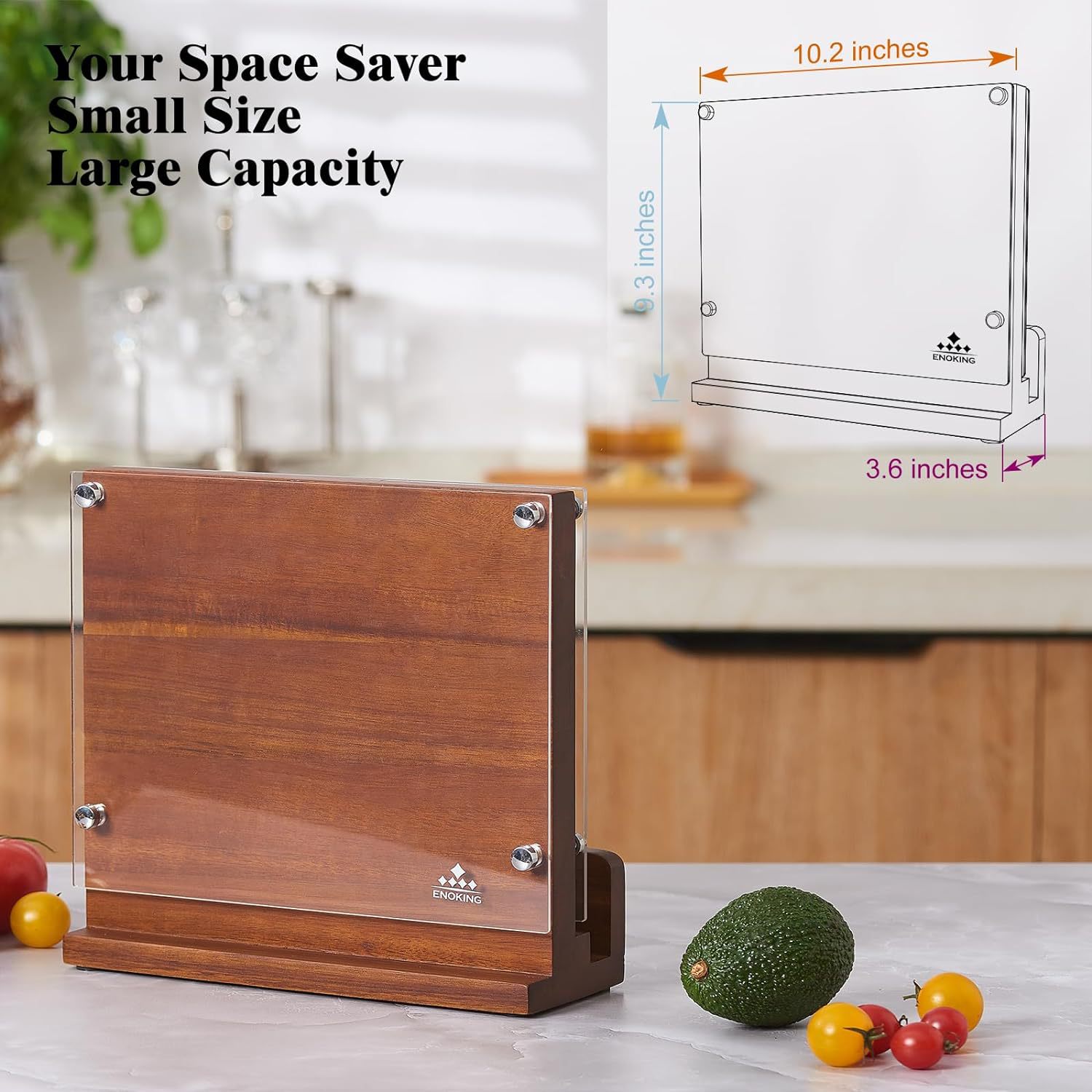 Simple kitchen tabletop knife, magnetic fruit knife storage rack, double-sided magnetic knife rack, magnetic knife seat, household knife rack details Picture