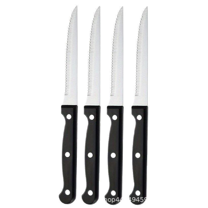 Factory wholesale stainless steel steak knives, table pizza knives, multi-purpose serrated bread knives, barbecue and camping steak knives Item Picture