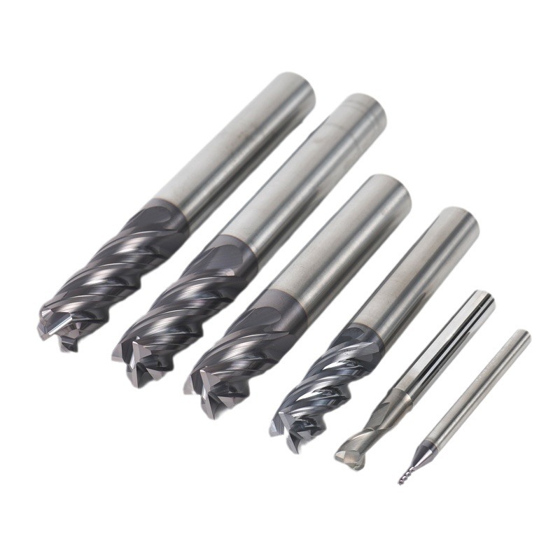 65-degree four-edge round-nose tungsten steel milling cutter, hard alloy 4-edge arc-coated stainless steel CNC tool in stock Item Picture