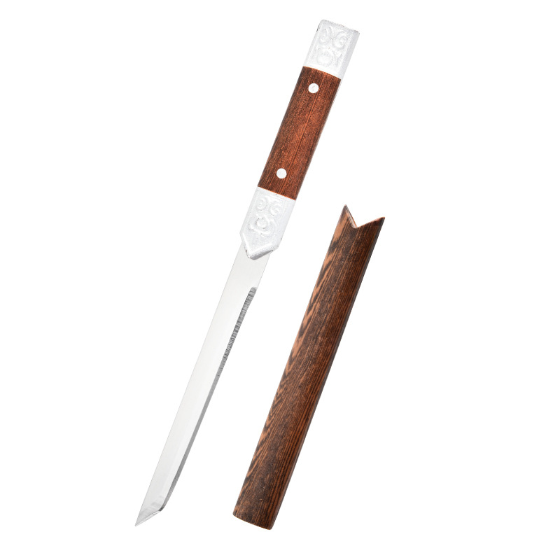Outdoor self-defense camping portable multi-functional fruit knife, magic pen knife, high appearance level outdoor hand-held meat knife, small straight knife Item Picture