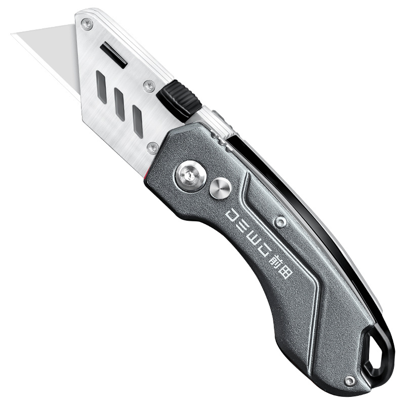 DEWO electrician knife, cable stripping knife, stainless steel folding utility knife, heavy-duty all-steel thickened hook knife Item Picture