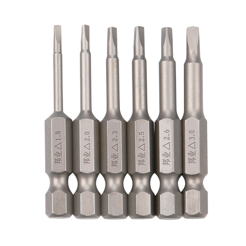 Bangye S2 steel hardened air screwdriver head, triangular electric screwdriver head, electric drill, electric screwdriver screwdriver head, 6.35M electric screwdriver nozzle Item Picture