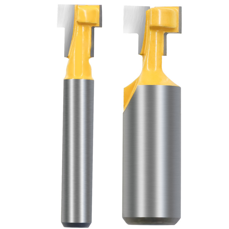 1/4 handle woodworking milling cutter, lock-hole cutter, screw hole milling cutter, photo frame hanging hole cutter, photo frame cutter, milling cutter, engraving cutter, T-shaped cutter Item Picture