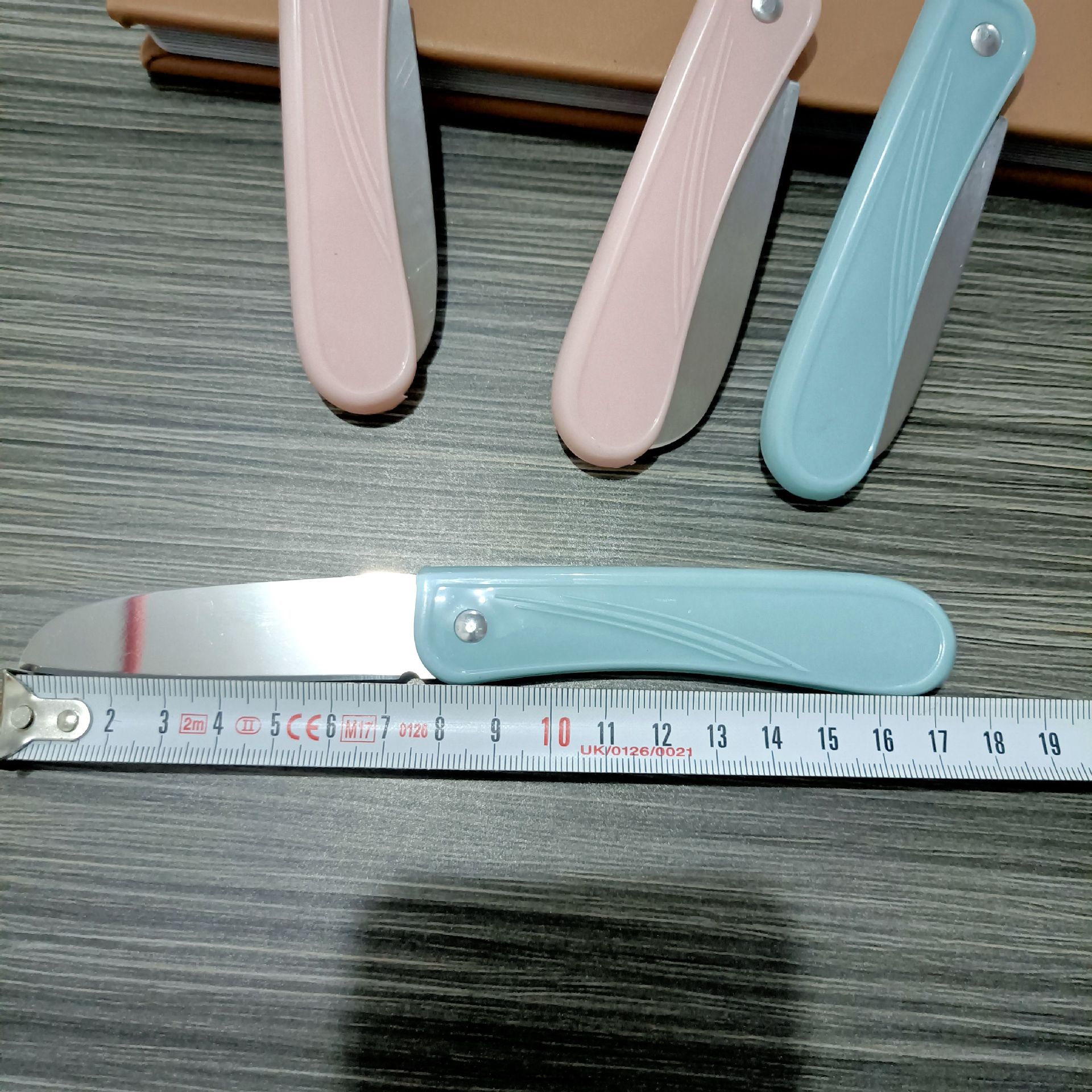 Stainless steel folding fruit knife, household fruit and vegetable cutter, kitchen peeler, student portable fruit and vegetable slitting knife details Picture