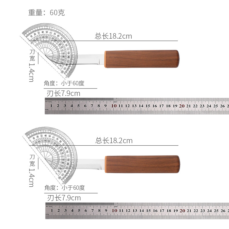 Dragon and Phoenix Double Knife Portable Fruit Knife, Household stainless steel knife, Outdoor Mandarin Duck Double Knife Meat Knife, internet-famous knife Application Scenario