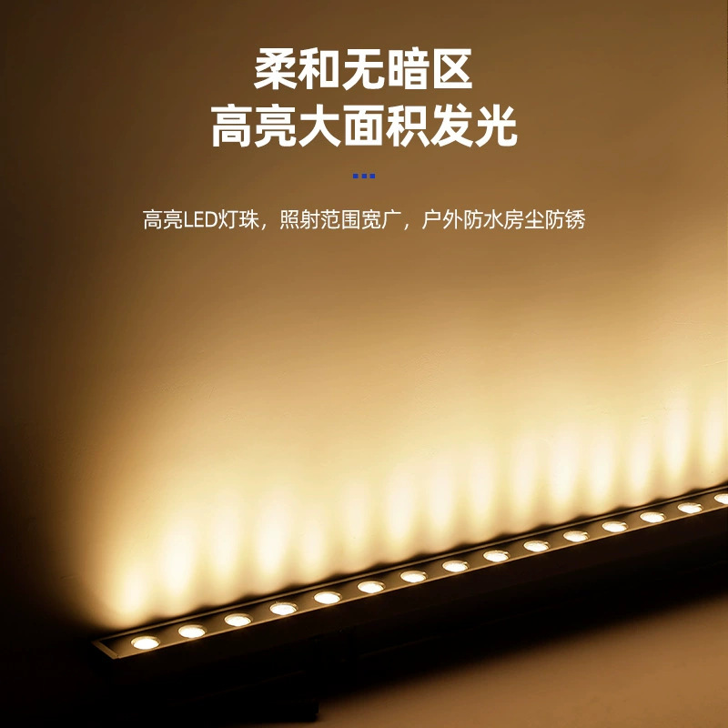 Wholesale building bridge lighting, advertising signs, exterior wall lights, outdoor waterproof led seven-color wall-washing lights, LED wall-washing lights details Picture