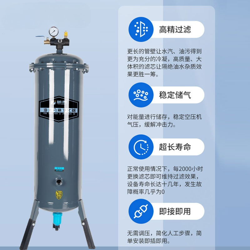 Oil-water separator, filter, air compressor, compressed air precision filter, air pump, drying tank with automatic drainage details Picture